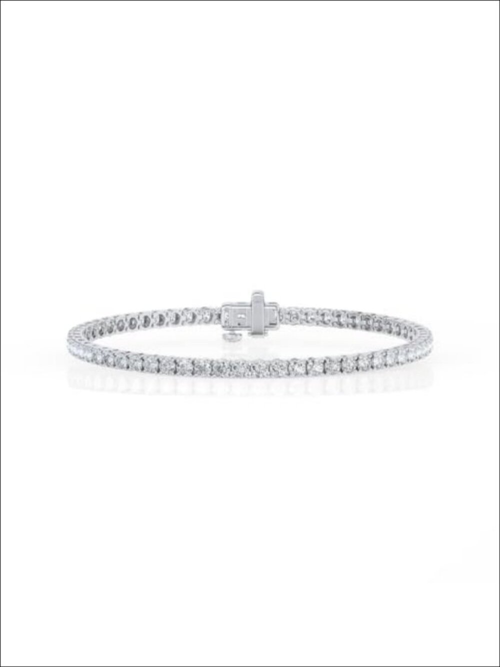 Lab Grown Diamond Tennis Bracelet Sterling Silver 5 Cttw 7in
